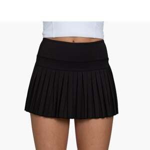 Gold Hinge Black Pleated Tennis Skort Mini Skirt Built In Shorts Small